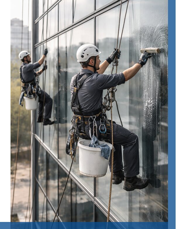 Мойка сплошного остекления в Петергофе, заказать от 314 р.| ВЫСОТНИК-Птф