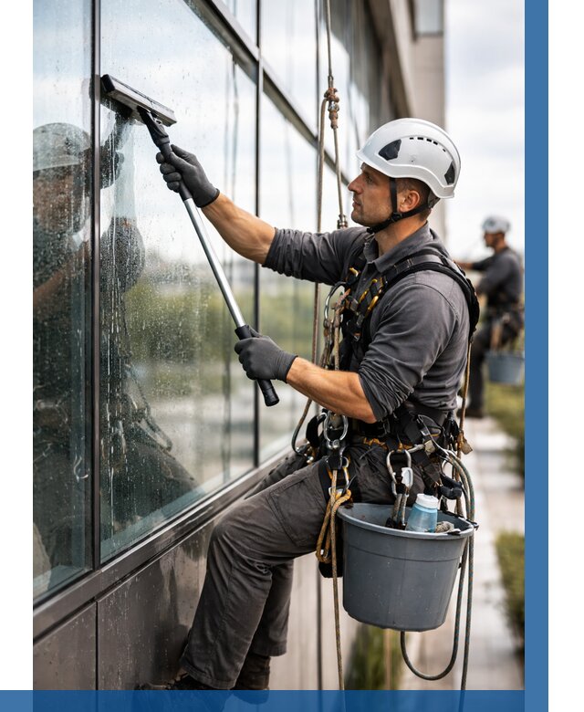 Мойка стеклянных фасадов в Петергофе от 209 р. | ВЫСОТНИК-Птф