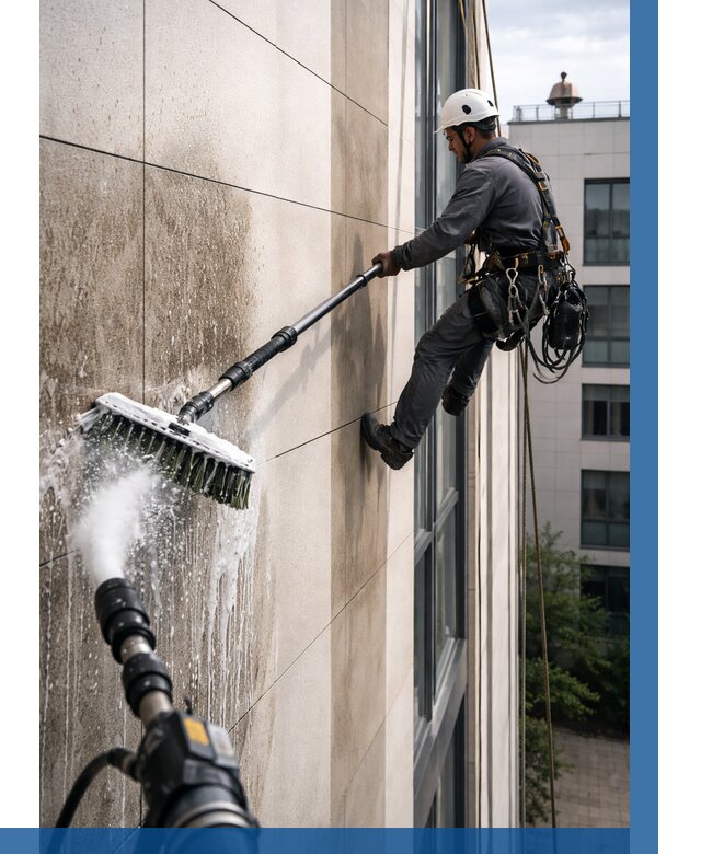 Мойка фасада из керамогранита в Петергофе от 314 р. | ВЫСОТНИК-Птф