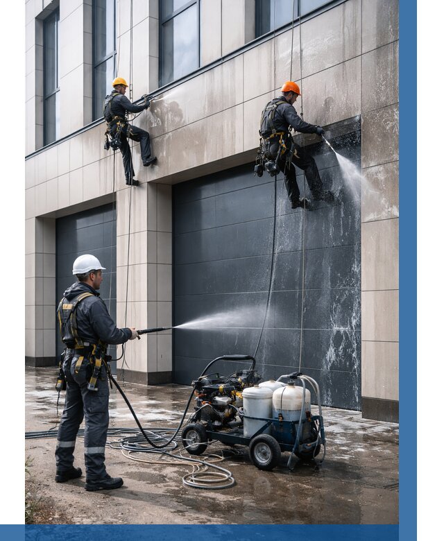 Послестроительная мойка фасада в Петергофе от 314 р. | ВЫСОТНИК-Птф