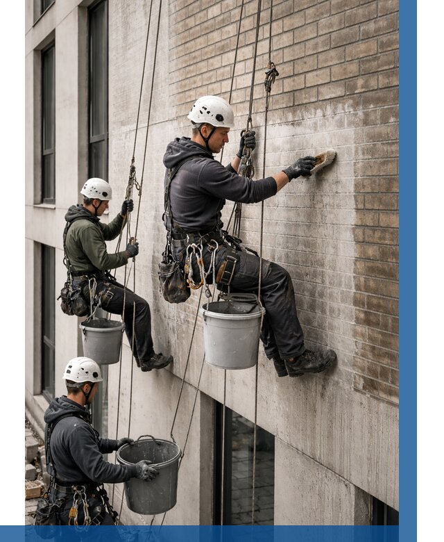 Удаление высолов с фасада в Петергофе от 262 р. | ВЫСОТНИК-Птф