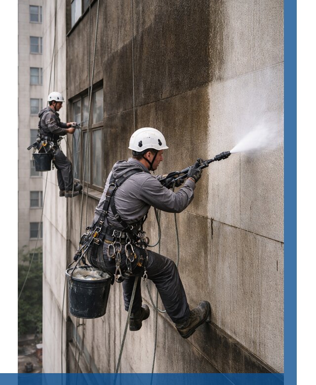 Очистка фасада от копоти в Петергофе от 262 р. | ВЫСОТНИК-Птф