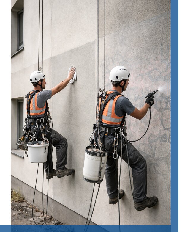 Антиграффити покрытие фасада в Петергофе от 628 р. | ВЫСОТНИК-Птф