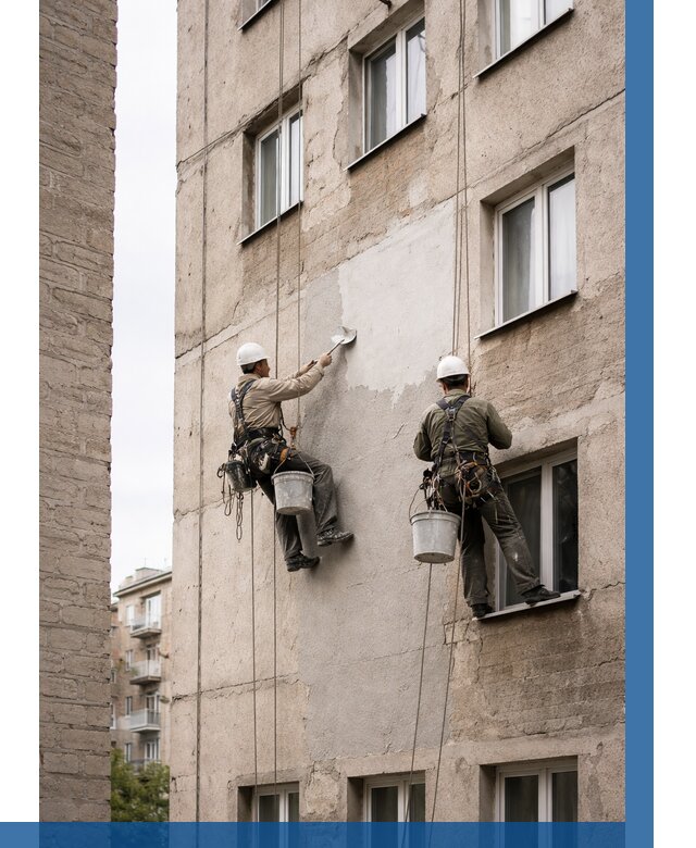 Косметический ремонт фасада в Петергофе от 1151 р. | ВЫСОТНИК-Птф