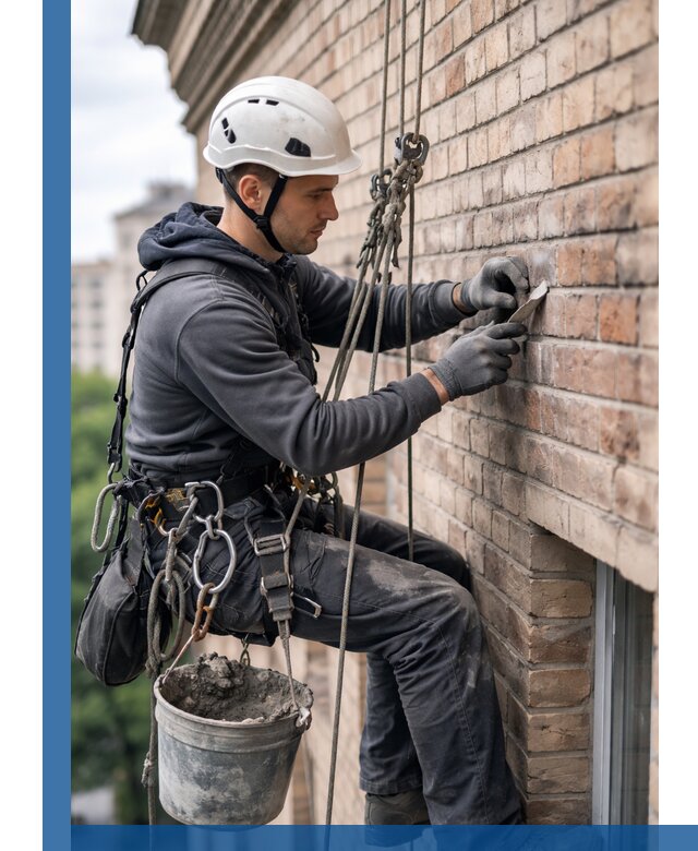 Качественный ремонт кирпичной кладки фасада в Петергофе с гарантией