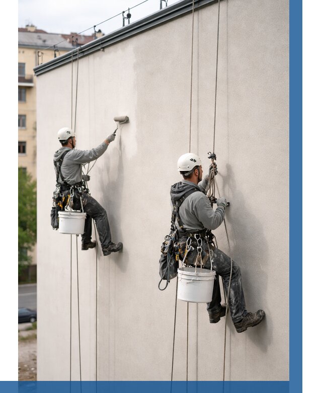 Покраска оштукатуренного фасада в Петергофе от 335 р. | ВЫСОТНИК-Птф