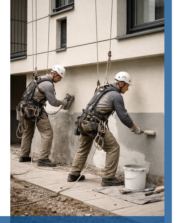 Окраска цоколя здания в Петергофе от 471 р. под ключ | ВЫСОТНИК-Птф