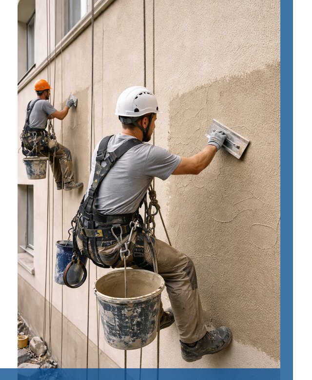 Декоративная штукатурка фасада в Петергофе от 1255 р. | ВЫСОТНИК-Птф