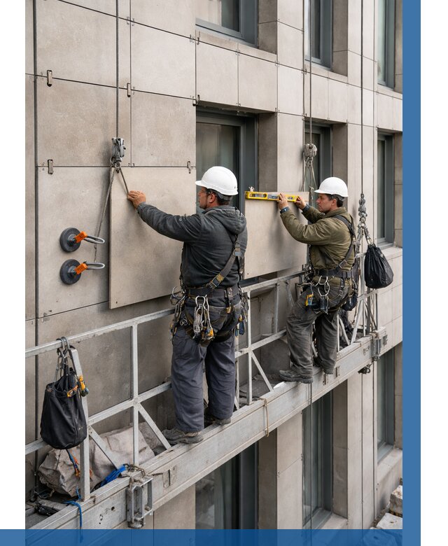 Монтаж керамогранита на фасад в Петергофе от 2615 р. | ВЫСОТНИК-Птф