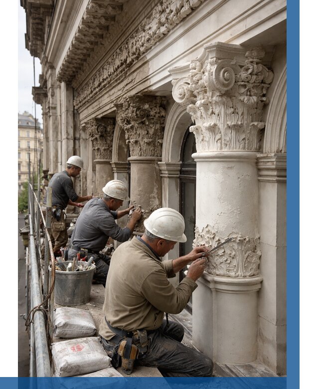 Реставрация фасадной лепнины в Петергофе от 2615 р. | ВЫСОТНИК-Птф