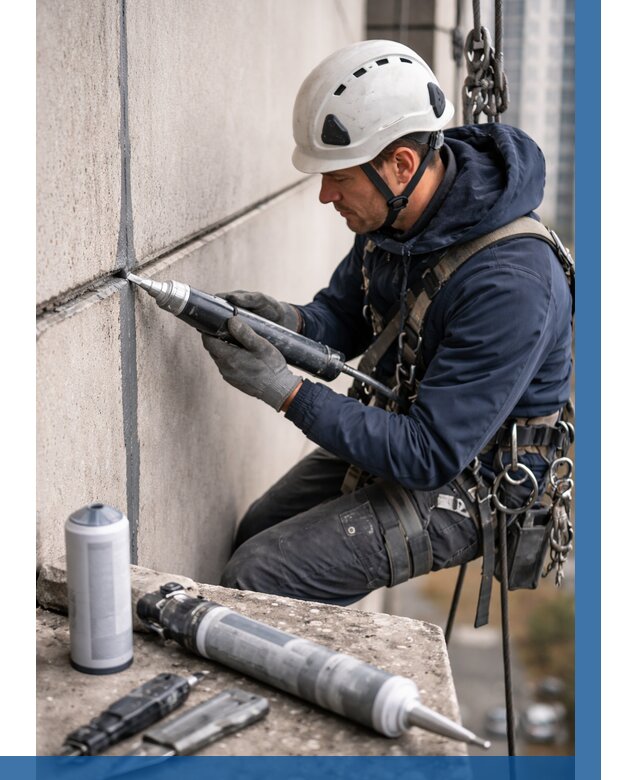 Вторичная герметизация швов в Петергофе от 471 р. | ВЫСОТНИК-Птф