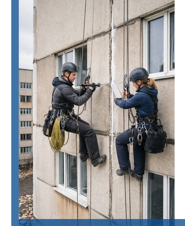 Герметизация межпанельных швов тёплым швом в Петергофе