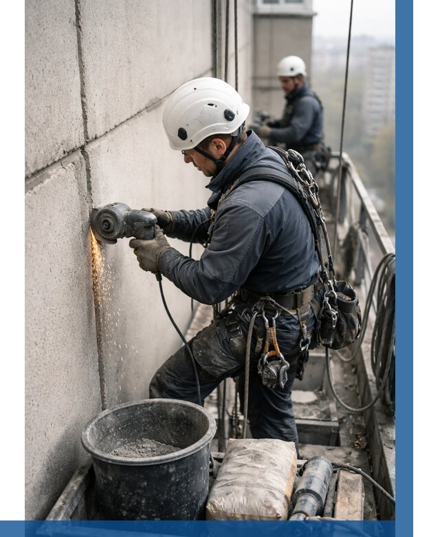 Штробление межпанельных швов в Петергофе от 1255 р. | ВЫСОТНИК-Птф