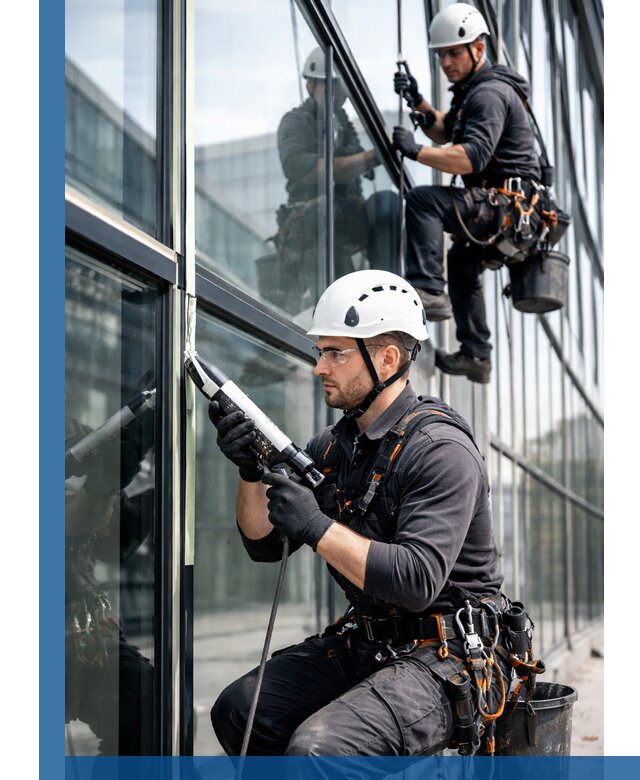 Герметизация витражных швов в Петергофе для зданий и фасадов