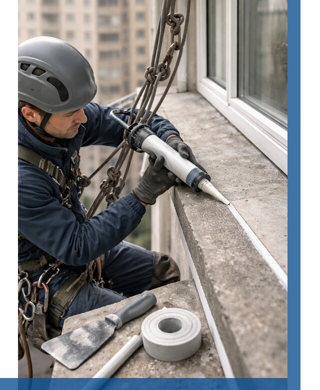 Герметизация балконного козырька в Петергофе от 4707 р. | ВЫСОТНИК-Птф