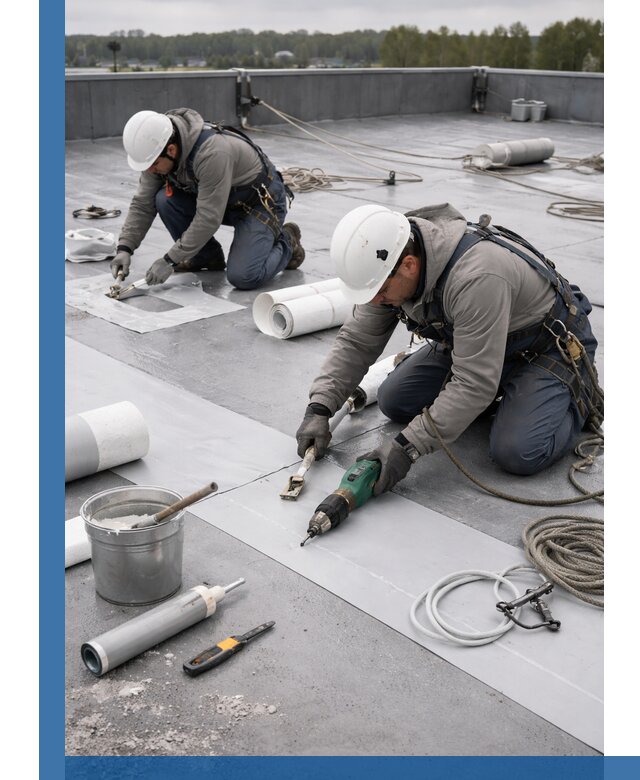 Ремонт мембранной кровли в Петергофе качественно и с гарантией