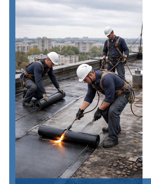 Ремонт наплавляемой кровли в Петергофе качественно и надежно