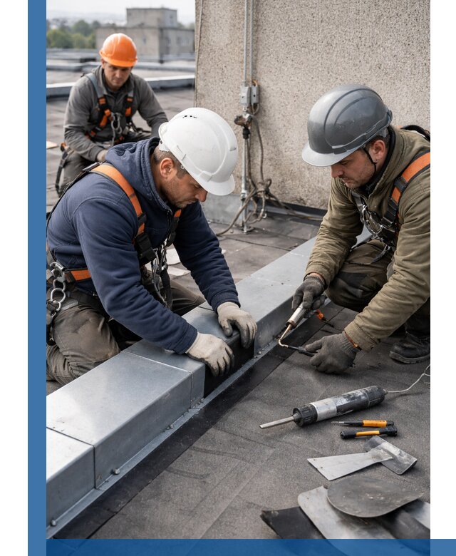 Ремонт кровельных примыканий в Петергофе профессионально