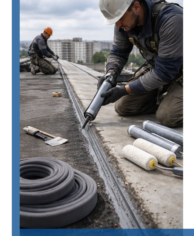 Герметизация швов кровли в Петергофе с гарантией герметичности