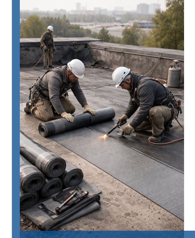 Монтаж мягкой кровли в Петергофе профессионально и надежно