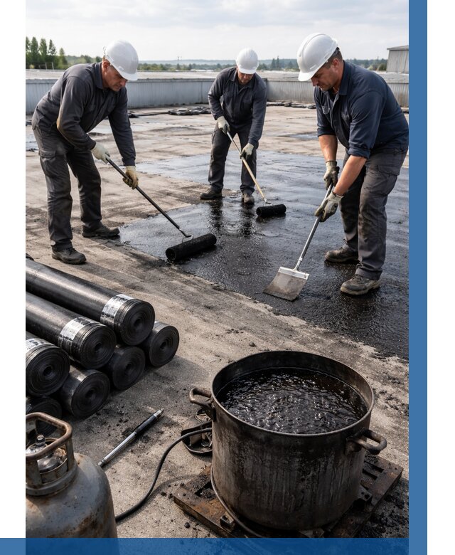 Гидроизоляция кровли мастикой в Петергофе от 628 р. | ВЫСОТНИК-Птф