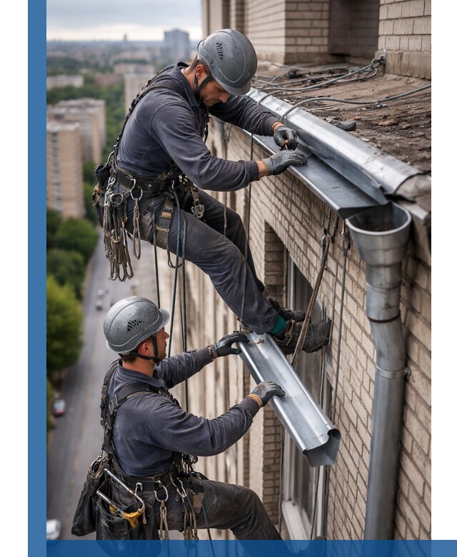 Ремонт водосточных желобов в Петергофе, быстро и качественно