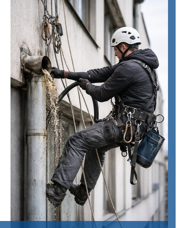 Прочистка водосточных труб в Петергофе от 3661 р. | ВЫСОТНИК-Птф