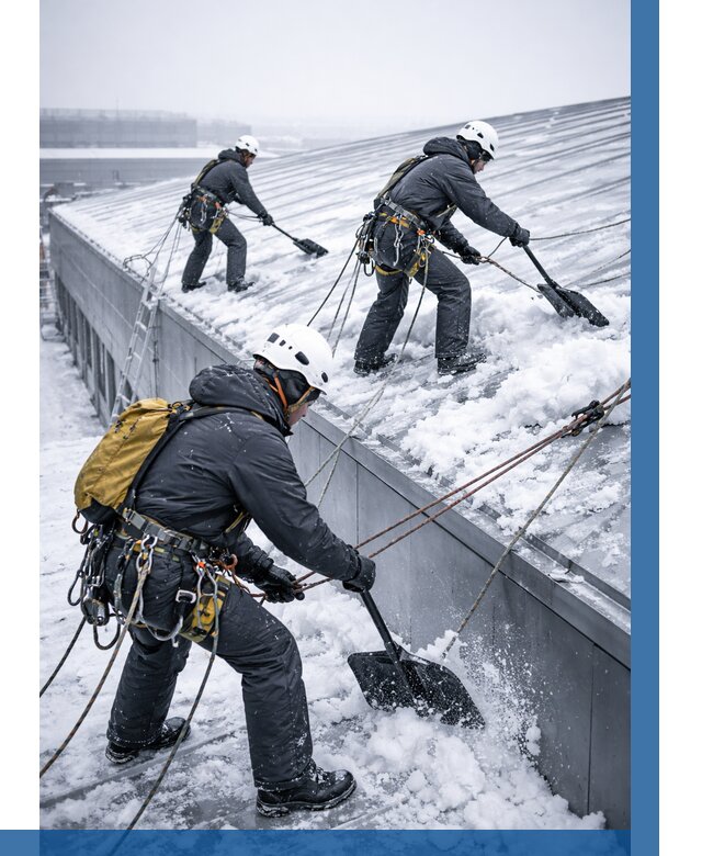 Очистка навесов от снега в Петергофе от 4707 р. | ВЫСОТНИК-Птф