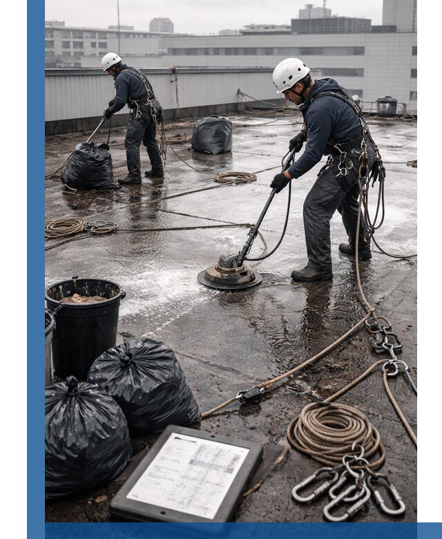 Плановая очистка кровли по графику в Петергофе для безопасности