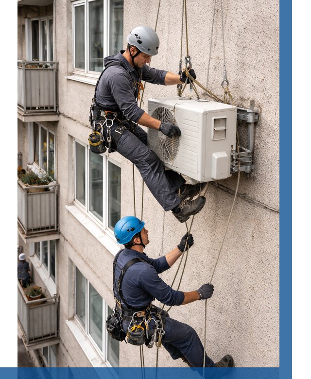 Перенос внешнего блока кондиционера в Петергофе от 9415 р.| ВЫСОТНИК-Птф