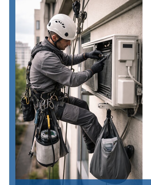 Обслуживание внешнего блока кондиционера в Петергофе профессионально