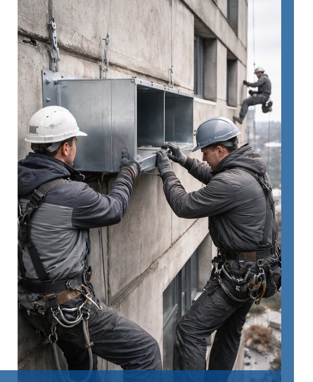 Монтаж вентиляционных коробов в Петергофе от 3138 р. | ВЫСОТНИК-Птф