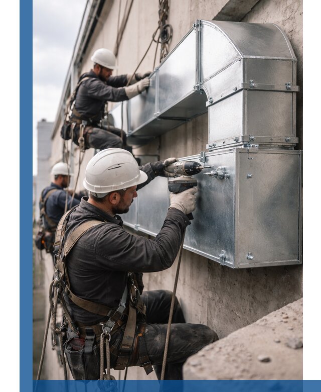 Профессиональный монтаж вентиляционных коробов в Петергофе под ключ