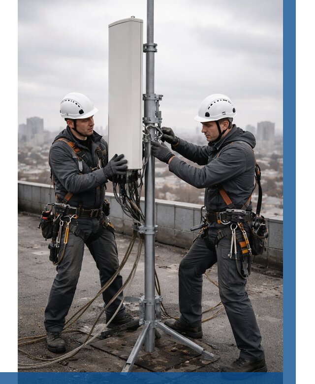 Монтаж антенн связи на крыше в Петергофе от 8892 р. | ВЫСОТНИК-Птф