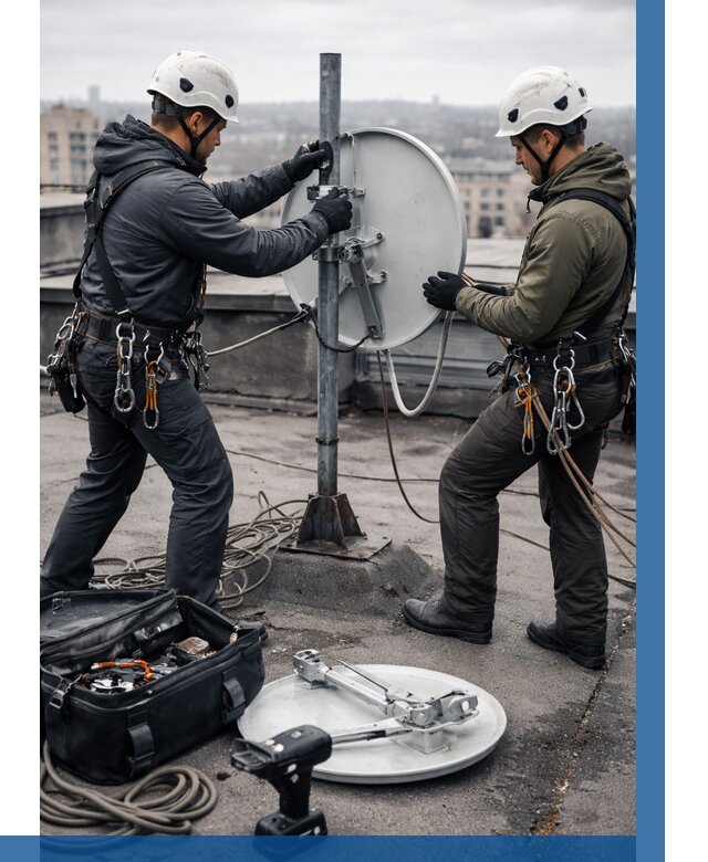 Демонтаж антенн на крыше в Петергофе от 4707 р. | ВЫСОТНИК-Птф