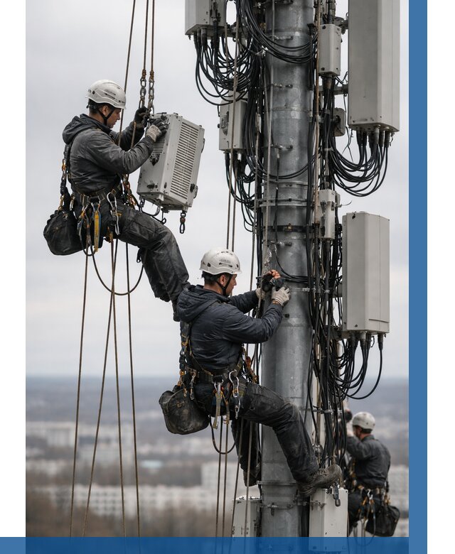 Монтаж оборудования связи на мачте в Петергофе от 7846 р. | ВЫСОТНИК-Птф