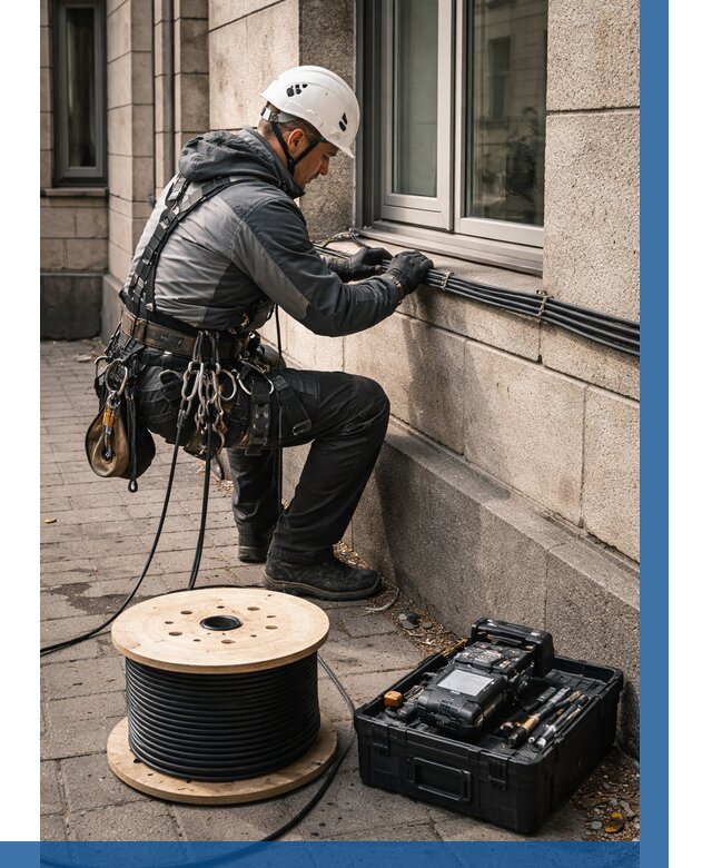 Прокладка оптоволоконного кабеля в Петергофе от 837 р. | ВЫСОТНИК-Птф