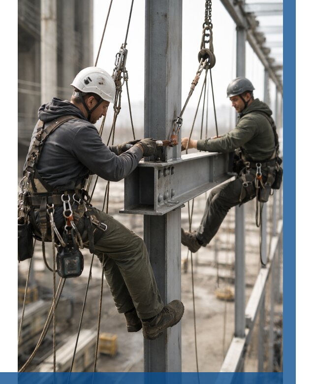 Монтаж металлоконструкций на высоте в Петергофе от 3661 р. | ВЫСОТНИК-Птф