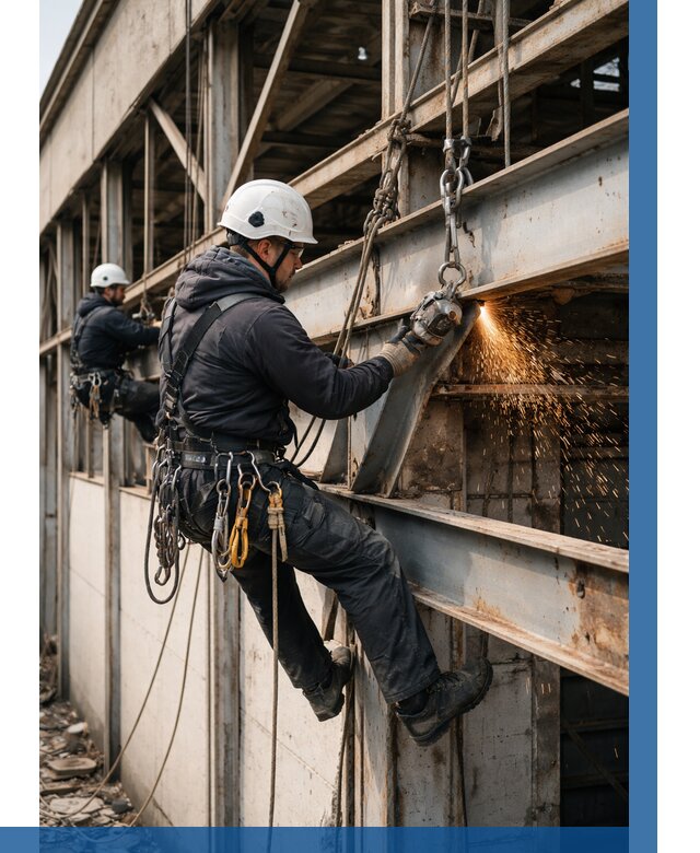 Демонтаж металлоконструкций на высоте в Петергофе от 6800р. |ВЫСОТНИК-Птф