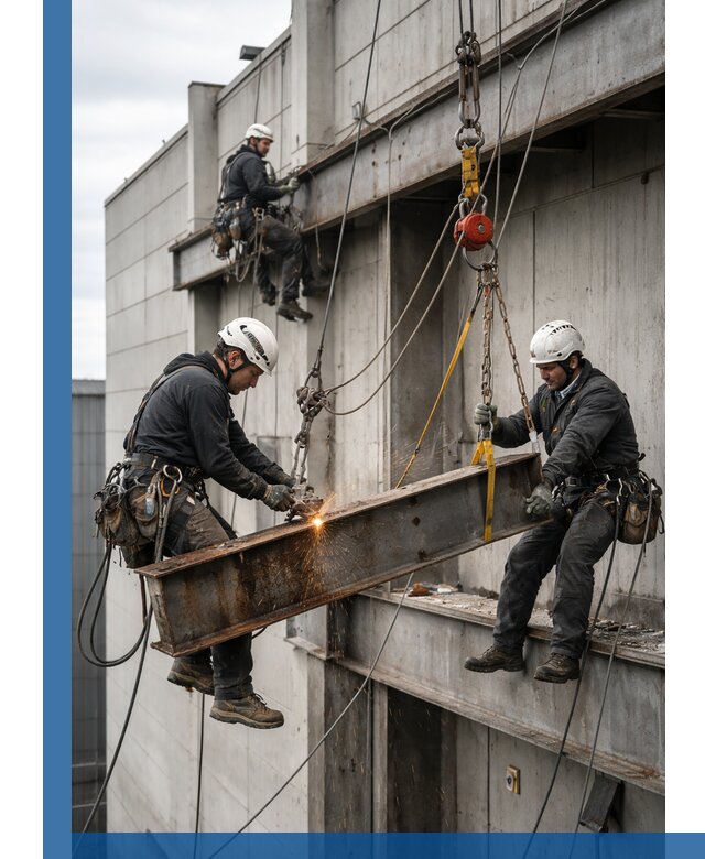 Демонтаж металлоконструкций на высоте в Петергофе под ключ