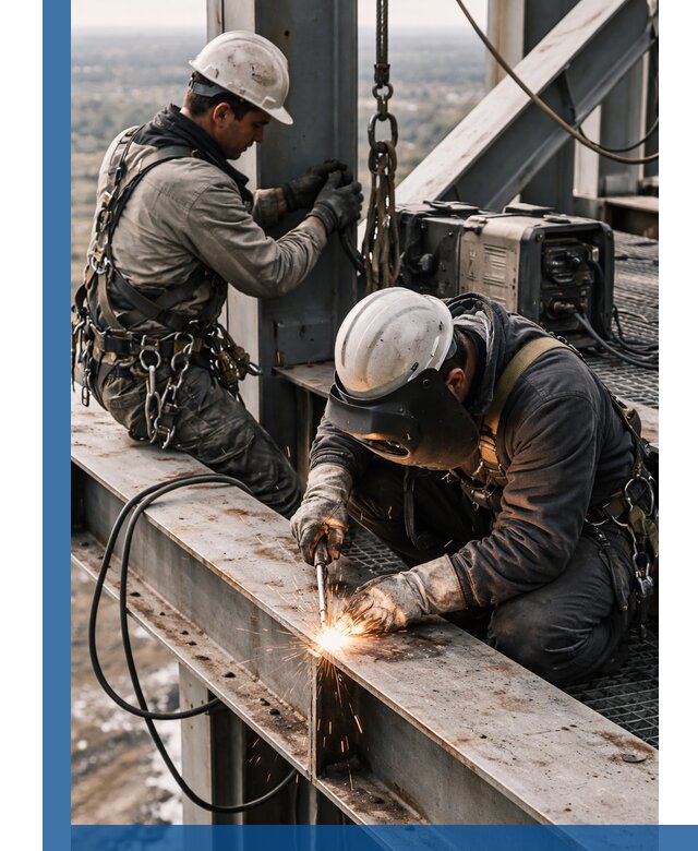 Высотные сварочные работы в Петергофе для промышленных объектов