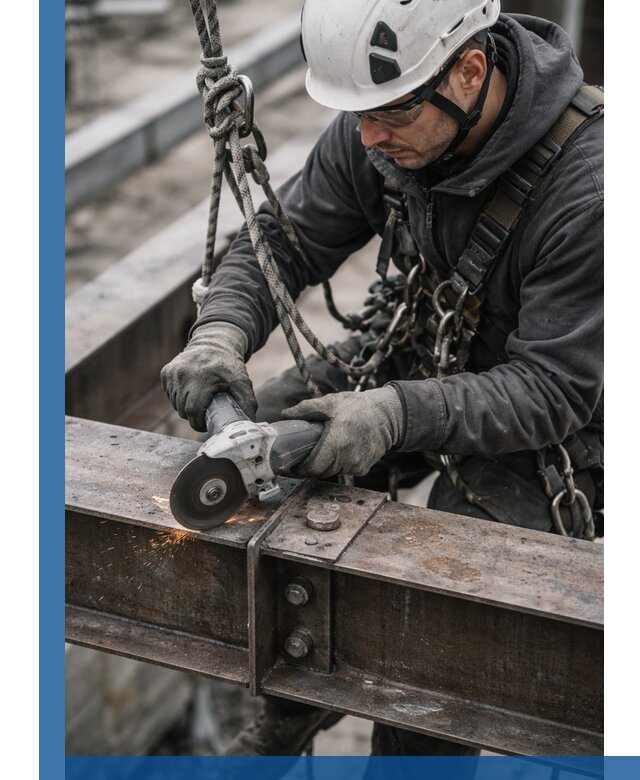 Резка металла на высоте в Петергофе для зданий и конструкций