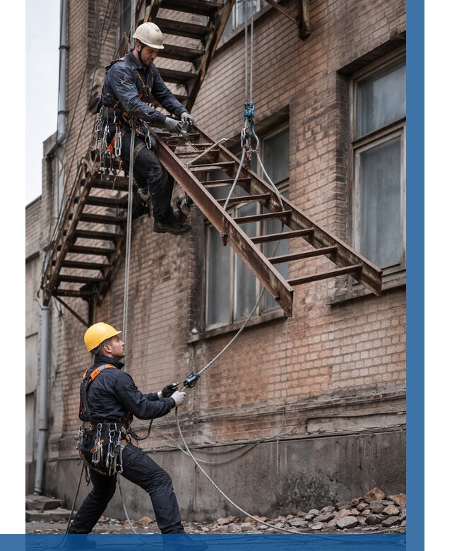 Демонтаж пожарной лестницы в Петергофе от 12553 р. | ВЫСОТНИК-Птф