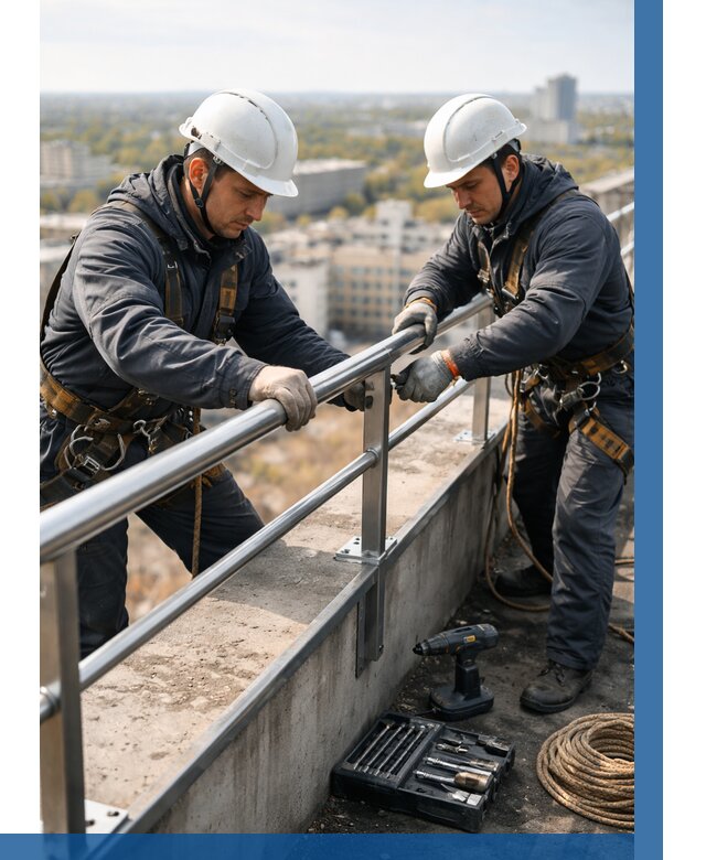 Монтаж перил на высоте в Петергофе от 2615 р. | ВЫСОТНИК-Птф