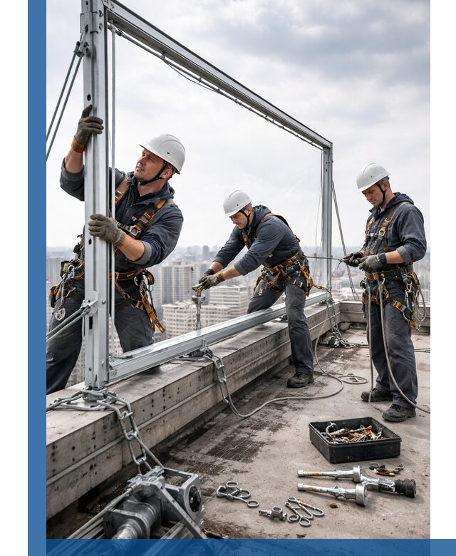 Монтаж крышных рекламных конструкций под ключ в Петергофе