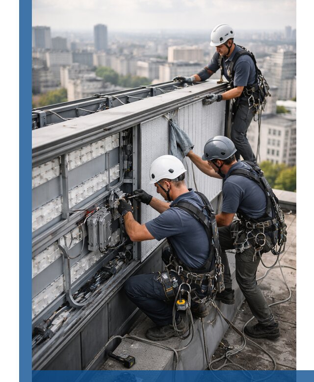 Профессиональное обслуживание крышной рекламы в Петергофе под ключ