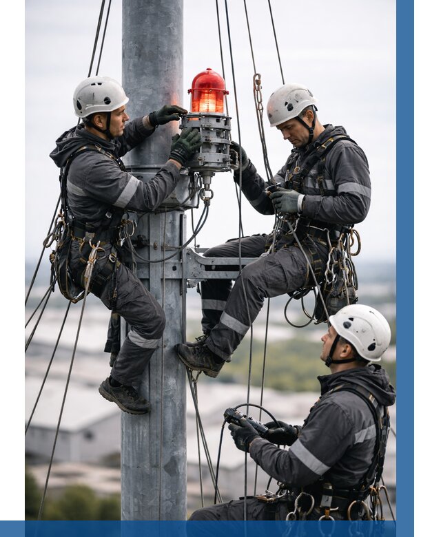 Монтаж заградительных огней в Петергофе от 8892 р. | ВЫСОТНИК-Птф