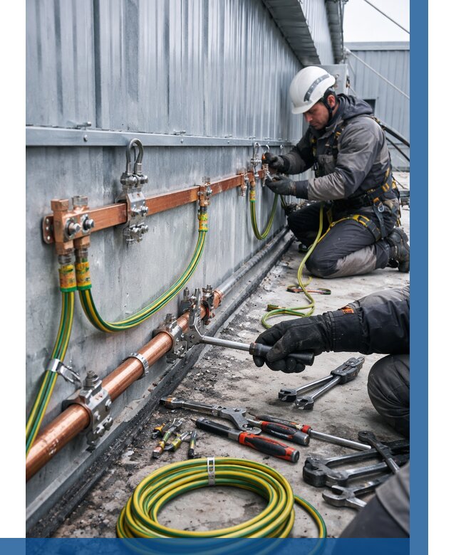 Монтаж заземления здания в Петергофе от 26153 р. | ВЫСОТНИК-Птф