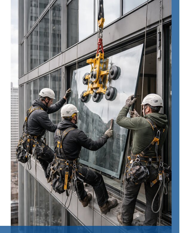 Фасадное остекление зданий под ключ в Петергофе от 10461 р. | ВЫСОТНИК-Птф