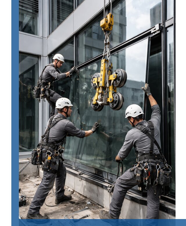 Структурное остекление фасадов в Петергофе монтаж и обслуживание